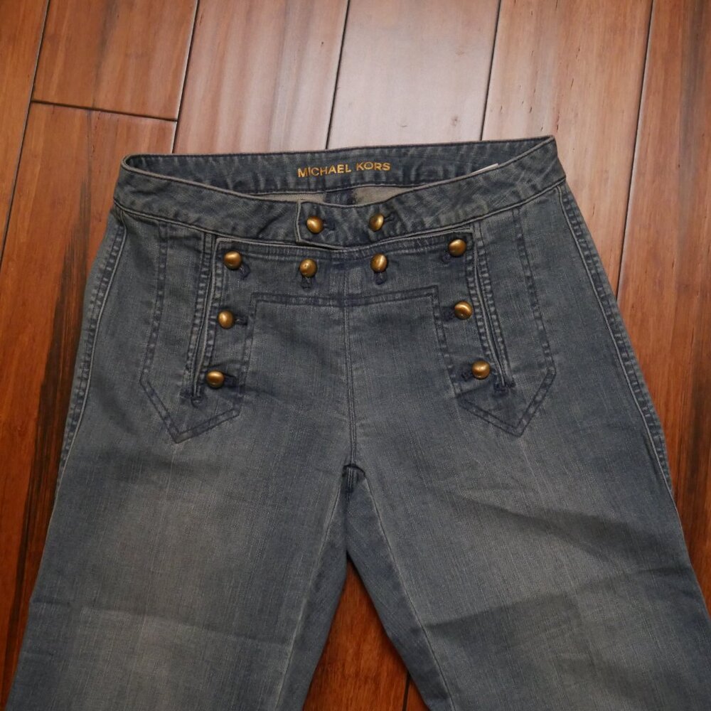 Michael Kors Button Front Crop Jeans
